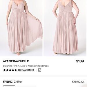 Azazie Raychelle Blush Maxi Dress